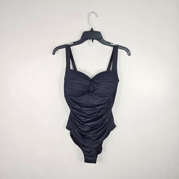 Sea Level Black Twist Front One Piece Swimsuit Women’s 8 Sustainable NWT - Picture 13 of 15